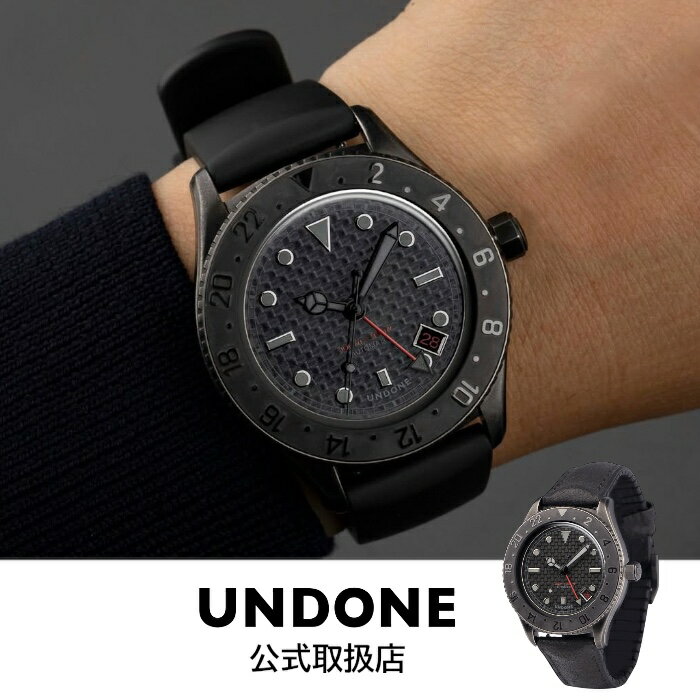 正規品 UNDONE アンダーン 腕時計 メンズ 機械式 Basecamp ベースキャンプ ステルススティール／ブラック レザーベルト 自動巻き BCP-CLB-STL