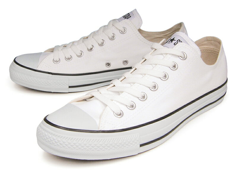 4/21再入荷【人気の白×黒ライン】コンバース スニーカー オールスター CONVERSE ALL STAR OX カラーズ ローカット ホワイト/ブラック 白 黒 レディース メンズ キャンバス 送料無料