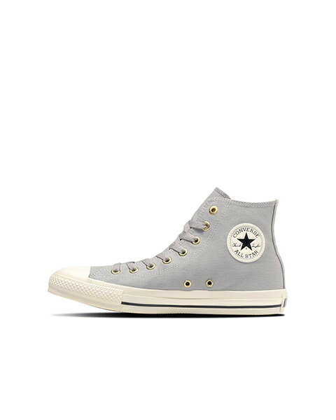 脱ぎ履き簡単【2024春夏新作】コンバース オールスター ゴールドジップ ハイカット ライトグレー 灰色 レディース メンズ スニーカー サイドジッパー ファスナー 31312242 CONVERSE ALL STAR GOLDZIP HI LIGHT GRAY