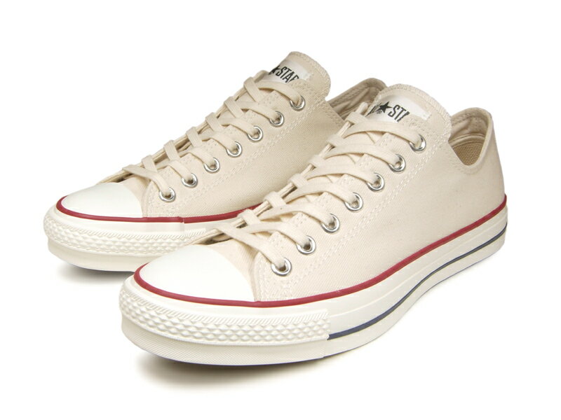 日本製 コンバース オールスター MADE IN JAPAN CONVERSE CANVAS ALL STAR J OX NATURAL WHITE ナチュラルホワイト 生成り 帆布 ローカット レディース メンズ スニーカー