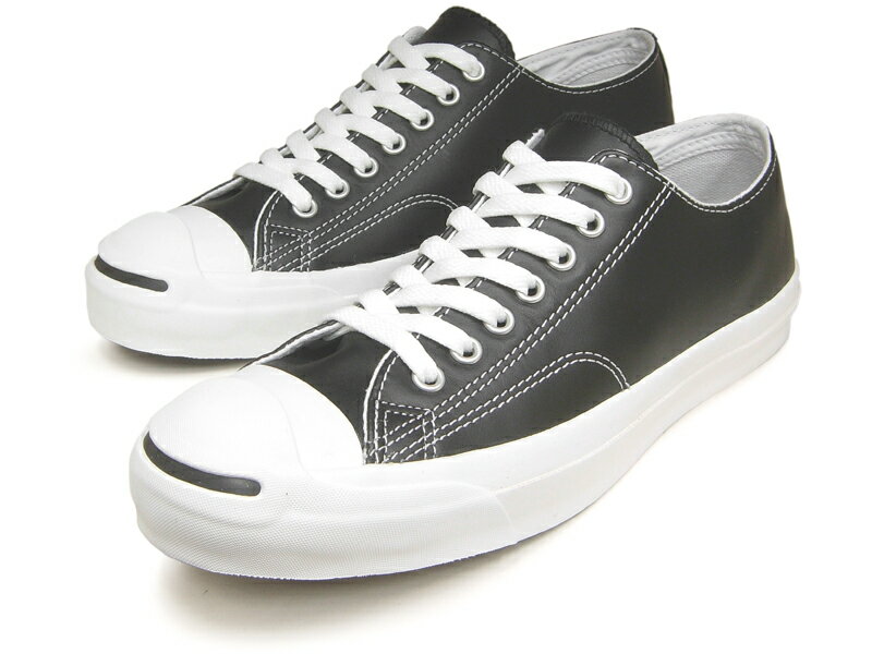 【楽天市場】コンバース レザー ジャックパーセル CONVERSE JACK PURCELL LEATHER ブラック レディース メンズ