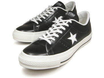 【10/3再入荷！】コンバース 日本製 ワンスター CONVERSE ONE STAR J ブラック/ホワイト レザー MADE IN JAPAN