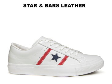 CONVERSE STAR&BARS LEATHER コンバース スター&バーズ レザー ホワイト/レッド/ネイビー