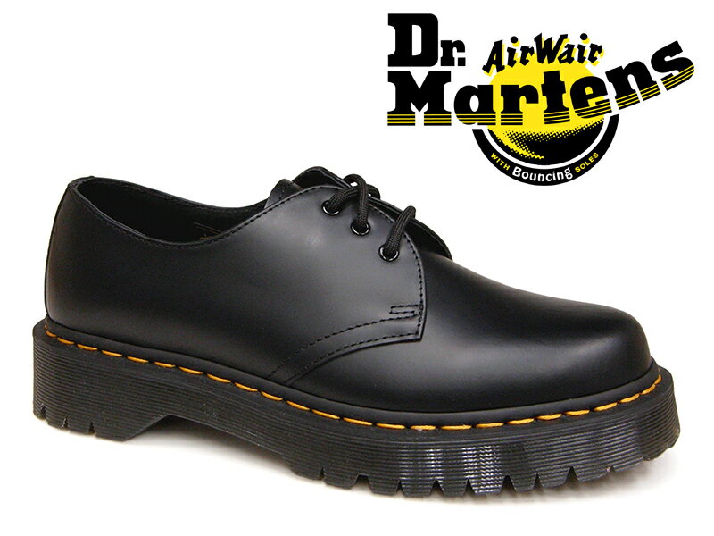 楽天hi-fineドクターマーチン 厚底 3ホール 1461 ベックス ブラック 黒 メンズ レザー シューズ ワークブーツ Dr.Martens 3HOLE 1461 BEX BLACK【国内正規品】