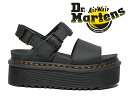 ドクターマーチン サンダル ヴォス クアッド ブラック 黒 厚底 Dr.Martens VOSS QUAD BLACK SANDAL HYDRO 6.5センチ レディース カジュアル