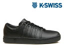 【再入荷 】ケースイス クラシック 88 スニーカー レザー ブラック K-SWISS CLASSIC 88 LOW BLACK/BLACK 真っ黒 ローカット メンズ オールブラック テニス シュー