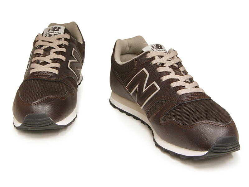 【残り22.5 27.5 28.0センチ】NEW BALANCE ML373 BRN 2E【国内正規品】 ニューバランス レディース メンズ ブラウン レザー メッシュ スニーカー 茶色【2019秋冬新作】