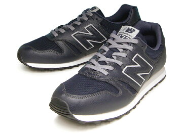 【9/27再入荷】NEW BALANCE ML373 NVY 2E【国内正規品】 ニューバランス レディース メンズ ネイビー レザー メッシュ スニーカー 紺【2019秋冬新作】