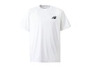 ニューバランス メンズ 速乾 半袖 Tシャツ NBロゴ入り サッカー トレーニング ショート スリーブ シャツ ホワイト 白 NEW BALANCE