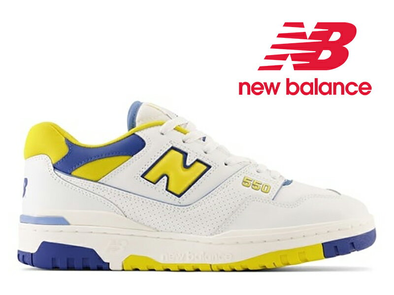 残り22.5 23.0センチ【人気のレザーモデル】 NEW BALANCE BB550 NCG WHITE YELLOW 白 黄色 ニューバランス 550 ホワイト/イエロー レディース メンズ スニーカー クラシック バスケットボール シューズ 復刻 ヴィンテージ レトロ プレミアムのサムネイル