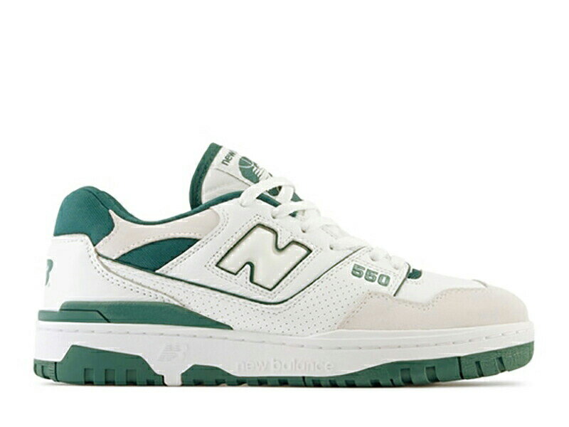 ニューバランス レザースニーカー メンズ 【2024年春夏新作】 NEW BALANCE BB550 STA WHITE GREEN 白 緑 ニューバランス 550 ホワイト/グリーン レディース メンズ レザー スニーカー クラシック バスケットボール シューズ 復刻 ヴィンテージ レトロ プレミアム