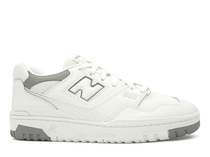 【2023年秋冬新作】 NEW BALANCE BB550 SWA WHITE GRAY 白 灰色 ニューバランス 550 ホワイト/グレー レディース メンズ レザー スニーカー クラシック バスケットボール シューズ 復刻 ヴィンテージ レトロ プレミアムのサムネイル