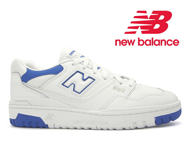 【人気のレザースニーカー】 NEW BALANCE BB550 SWC WHITE BLUE 白 青 ニューバランス 550 ホワイト/ブルー レディース メンズ クラシック バスケットボール シューズ 復刻 ヴィンテージ レトロ プレミアムのサムネイル
