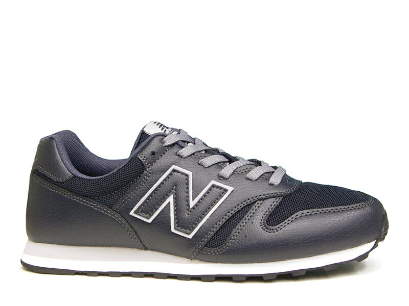 ニューバランス レザースニーカー メンズ 【残り22.5 23.0 23.5 24.0センチ】 NEW BALANCE ML373 NVY 2E【国内正規品】 ニューバランス レディース メンズ ネイビー/グレー レザー メッシュ スニーカー 紺 574や996より手頃な価格も魅力な定番モデル【2019秋冬新作】