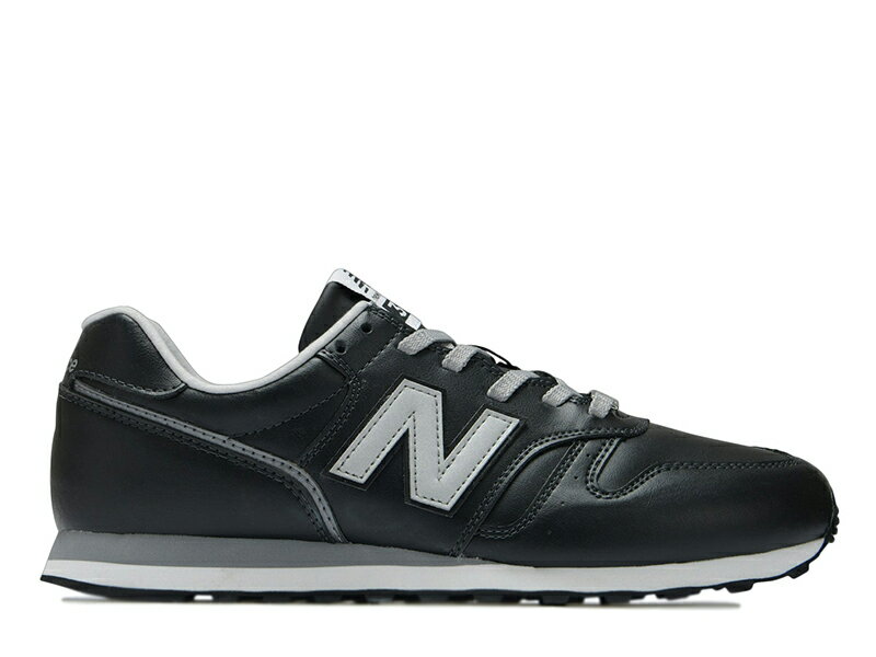 ニューバランス レザースニーカー メンズ 人気のレザーモデル【2023秋冬新作】NEW BALANCE ML373 PE2 BLACK ニューバランス 373 ブラック/シルバー 黒銀 シンセティックレザー スニーカー レディース メンズ 574996【国内正規品】