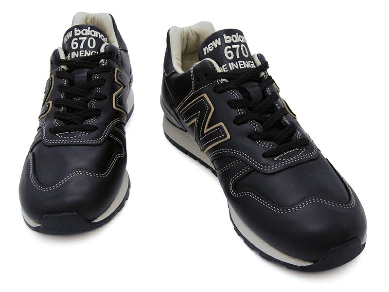 【2021年秋冬 新作】ニューバランス 670 UK レザー ブラック 黒 NEW BALANCE M670 KKG BLACK Vibram 1300+576【国内正規品】 レディース メンズ スニーカー イングランド イギリス製 ビブラムソール