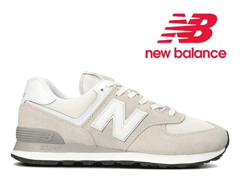 ニューバランス スニーカー 574 オフホワイト 白 レディース メンズ NEW BALANCE ML574 EVW OFF WHITE スエード メッシュ【国内正規品】