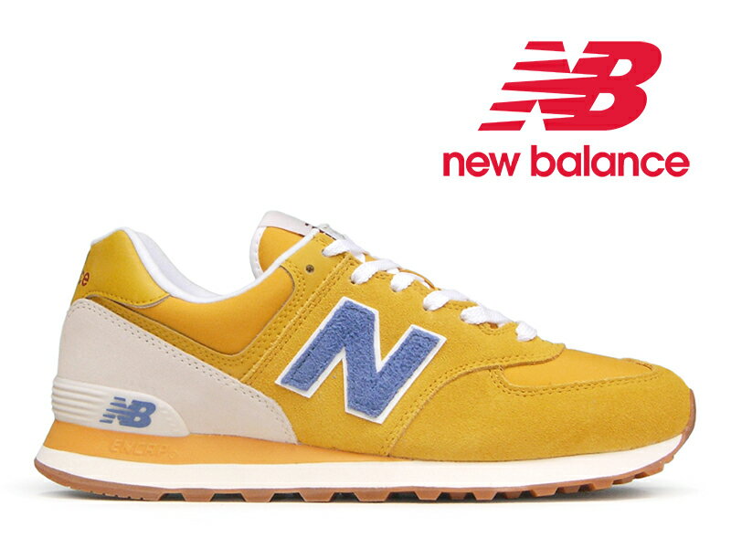 残り26.5 27.5 28.0センチ【人気のイエローカラー】【2020春夏新作】NEW BALANCE ML574 SCB YELLOWニューバランス イエロー/ライトブルー レディース メンズ スエード ナイロン スニーカー 黄色【国内正規品】