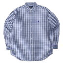 ポロラルフローレン POLO RALPH LAUREN 90s 90年代 ボタンダウンシャツ BLAKE ブレイク BD ロゴ刺繍 USA ヴィンテージ アメリカ 古着 メンズ シャツ ブルー系 チェック柄 L【中古】
