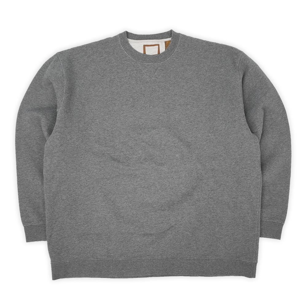 セントジョンズベイ ST JOHN'S BAY 90s 00s 90-2000年代 ブランクスウェット 無地 クルーネック 前V ガゼット USA ヴィンテージ アメリカ 古着 メンズ トレーナー 霜降り チャコールグレー L【中古】