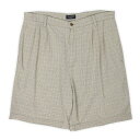 ドッカーズ DOCKERS 00s 00年代 2タック ショーツ コットン リネン リーバイス傘下 Levi's USA ヴィンテージ アメリカ 古着 メンズ ショートパンツ ベージュ系 チェック柄 W35【中古】