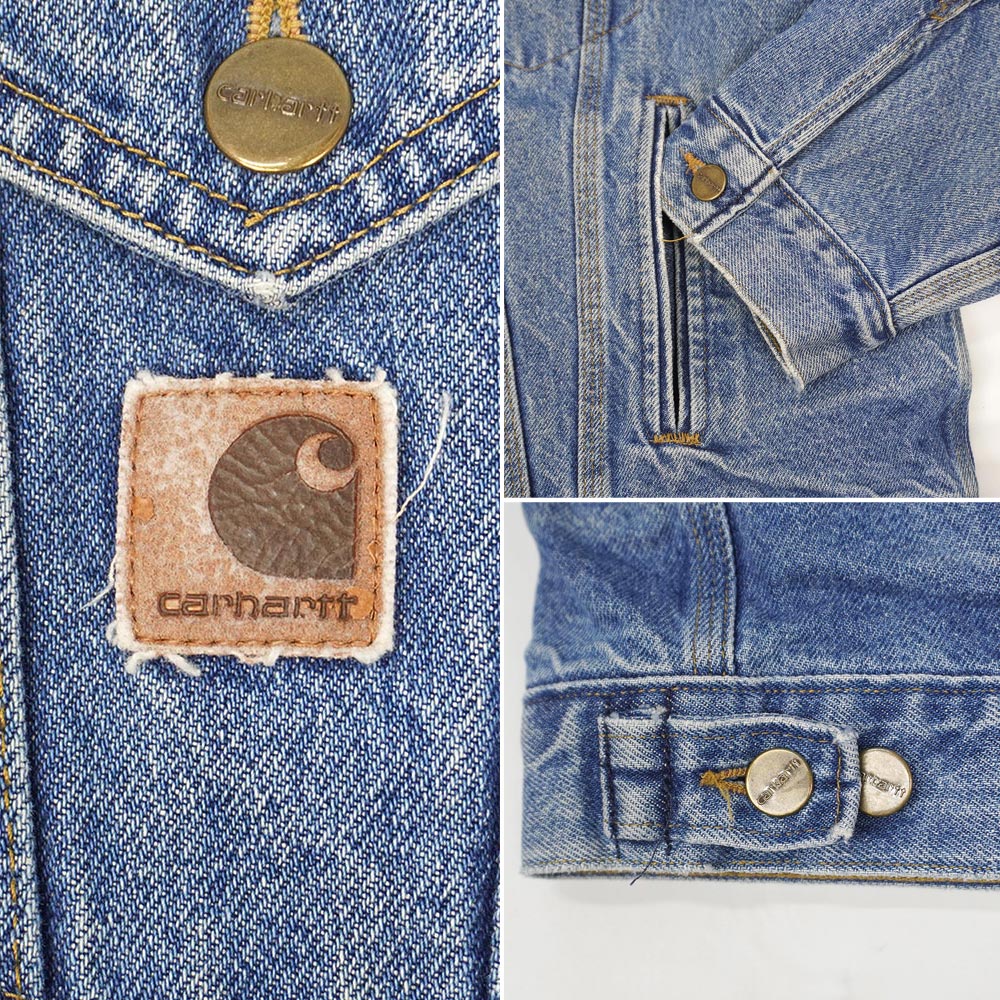 カーハート Carhartt 90s 90年代 デニムトラッカージャケット J11 DST Gジャン ブランケットライナー MADE IN USA アメリカ製 ヴィンテージ 70505 古着 メンズ インディゴブルー XL【中古】