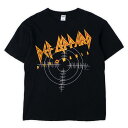 デフレパード Def Leppard 00 039 s 2000年代 バンドTシャツ ロックT 半袖 PYROMANIA 炎のターゲット オフィシャル ANVIL USA ヴィンテージ ビンテージ VINTAGE アメリカ古着 メンズ Tシャツ カットソー ブラック / 黒 XL【中古】