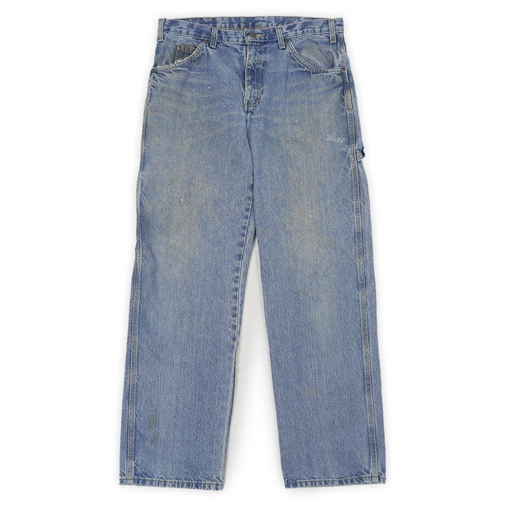 ディッキーズ Dickies 00s 2000年代 デニムペインターパンツ ジーンズ ペンキ フェード ワーク 定番 USA ヴィンテージ アメリカ 古着 メンズ ズボン パンツ インディゴブルー W32 L32【中古】