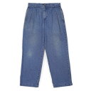 ドッカーズ DOCKERS 00s 2000年代 2タック デニムトラウザー スラックス 旧タグ Levi's リーバイス傘下 USA ヴィンテージ アメリカ 古着 メンズ ズボン パンツ インディゴブルー W32 L30【中古】