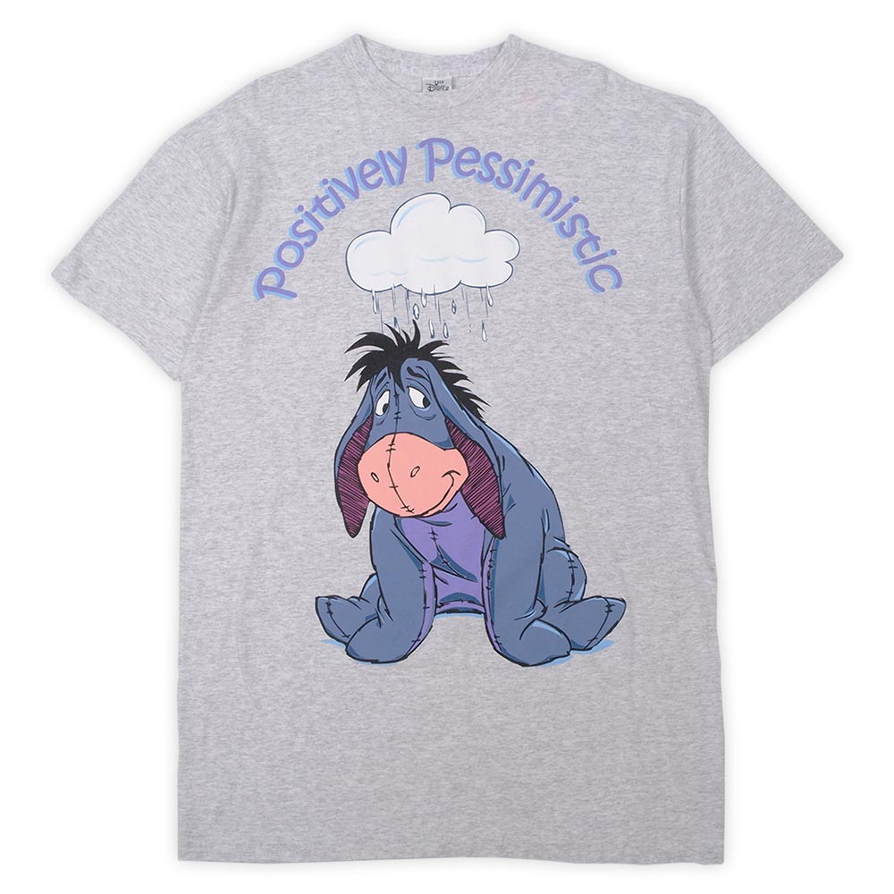 ディズニー Disney 90's 90年代 キャラクタープリント ビッグシルエットTシャツ イーヨー くまのプーさん MADE IN USA 米国製 ヴィンテージ ビンテージ VINTAGE アメリカ古着 ユニセックス カットソー グレー 灰色 XL程度【中古】