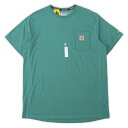 カーハート Carhartt FORCE 日本未発売 新品 未使用 海外限定モデル ポケットTシャツ ポケT RELAXED FIT USA規格 インポート 半袖 クルーネック メンズ Tシャツ カットソー グリーン 緑 L