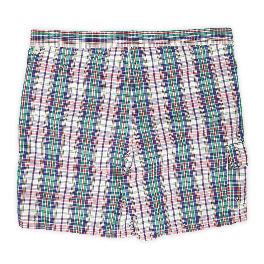 ポロラルフローレン POLO RALPH LAUREN 00s 2000年代 サーフショーツ スイムショーツ 短パン 旧タグ 水陸両用 USA ヴィンテージ ビンテージ 古着 メンズ ショートパンツ グリーン系 チェック柄 L【中古】