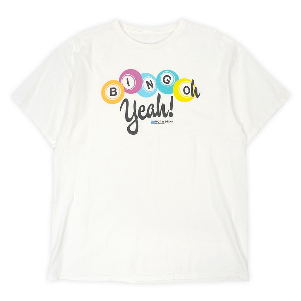 NORWEGIAN CLUISE LINE 00s 2000年代 プリントTシャツ 企業物 マーチ USA ヴィンテージ アメリカ 古着 メンズ Tシャツ カットソー ホワイト 白 L相当