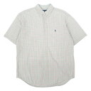 ポロラルフローレン Polo Ralph Lauren 90's 90年代 半袖 ボタンダウンシャツ BLAIRE USA VINTAGE ヴィンテージ ビンテージ アメリカ古着 メンズ グリーン系 / チェック柄 L