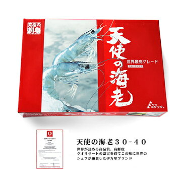 【送料無料】天使の海老 30-40尾 1kg ニューカレドニア産 【冷凍のみ】