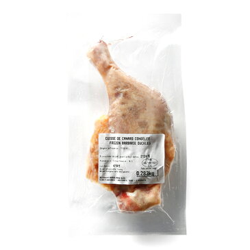 フランス産:バルバリー種鴨キュイスドカナール(鴨骨付きモモ肉)(オス鴨)【約400g】【冷凍のみ】【D+0】 家禽類