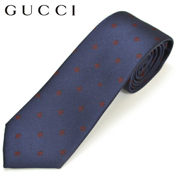 ネクタイ グッチ メンズ GUCCI ビー（ハチ）＆スター ハニー柄シルク ナロータイ サイズ剣幅7cm egc19s009 456526-4074 MID NIGHT BLUE ミッドナイトブルー