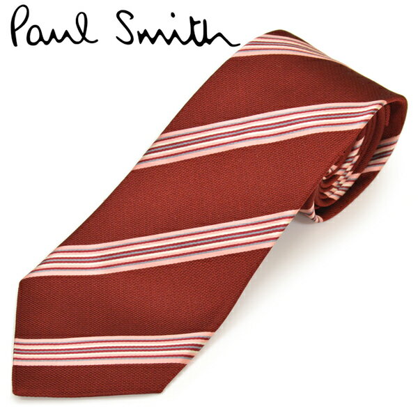 ネクタイ ポールスミス Paul Smith メンズ ストライプ柄 シルク サイズ剣幅8cm eps16s017 FLU47-28 GLU47-28 レッド