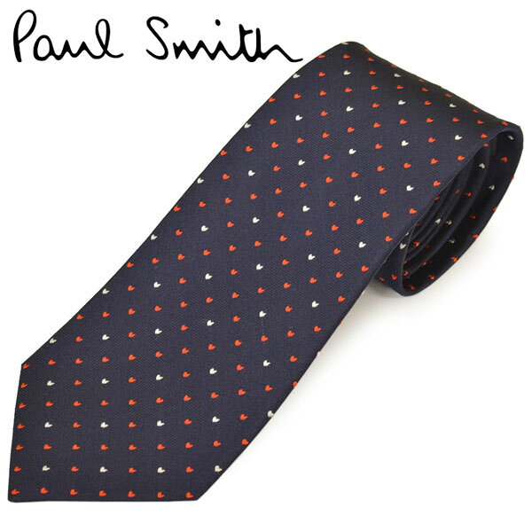 Rakuten - ネクタイ ポールスミス メンズ Paul Smith ハート柄シルクネクタイ(サイズ剣幅8cm)eps20s012 ALU420-25 ネイビー