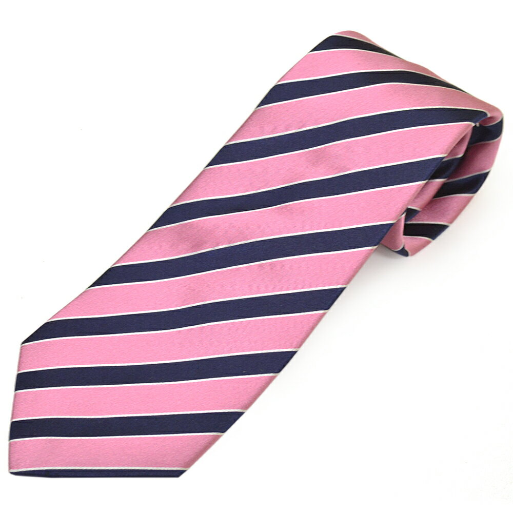ネクタイ LANVIN ランバン メンズ ストライプ柄シルクネクタイ(サイズ剣幅8cm)elv21w011 2113-4A PINK ピンク