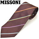 ミッソーニ ネクタイ ミッソーニ メンズ MISSONI ストライプ柄シルク(サイズ剣幅8cm)emn19w005 7052-0002 ボルドー