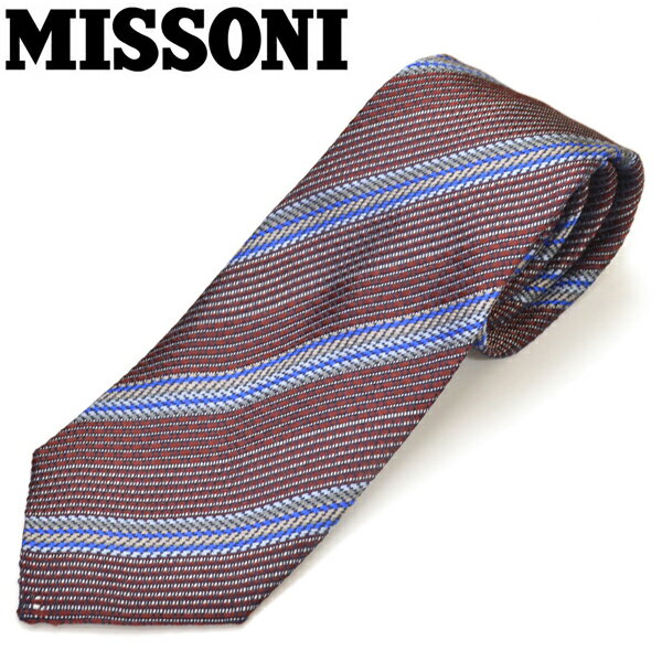 MISSONI ミッソーニ ストライプ柄 シルクネクタイ emn19w009 ネクタイ ミッソーニ 人気ブランドランキング2025 | ベスト