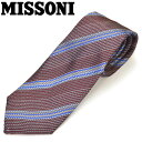 ミッソーニ ネクタイ ミッソーニ メンズ MISSONI ストライプ柄シルク(サイズ剣幅8cm)emn19w009 7058-0001 ボルドー