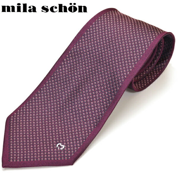 ネクタイ ミラショーン メンズ mila schon ソリッドシルクネクタイ(サイズ剣幅9cm)ems19w014 21803-3 ピンクパープル