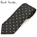 ネクタイ ポールスミス メンズ Paul Smith ドット柄シルクネクタイ(サイズ剣幅8cm)eps19w007 ALU9-79 ブラック