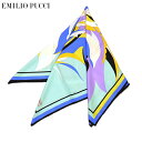 エミリオ・プッチ スカーフ スカーフ エミリオプッチ レディース EMILIO PUCCI プッチ柄シルクスカーフ(サイズ90×90cm)eep19w101 JR482 7 エメラルドグリーン