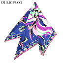 スカーフ エミリオプッチ レディース EMILIO PUCCI プッチ柄シルクスカーフ(サイズ90×90cm)eep19w108 JR484 3 ネイビー