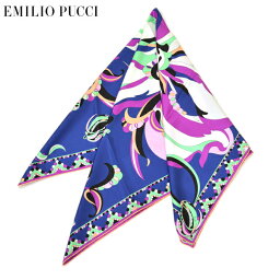 エミリオ・プッチ スカーフ スカーフ エミリオプッチ レディース EMILIO PUCCI プッチ柄シルクスカーフ(サイズ90×90cm)eep19w108 JR484 3 ネイビー