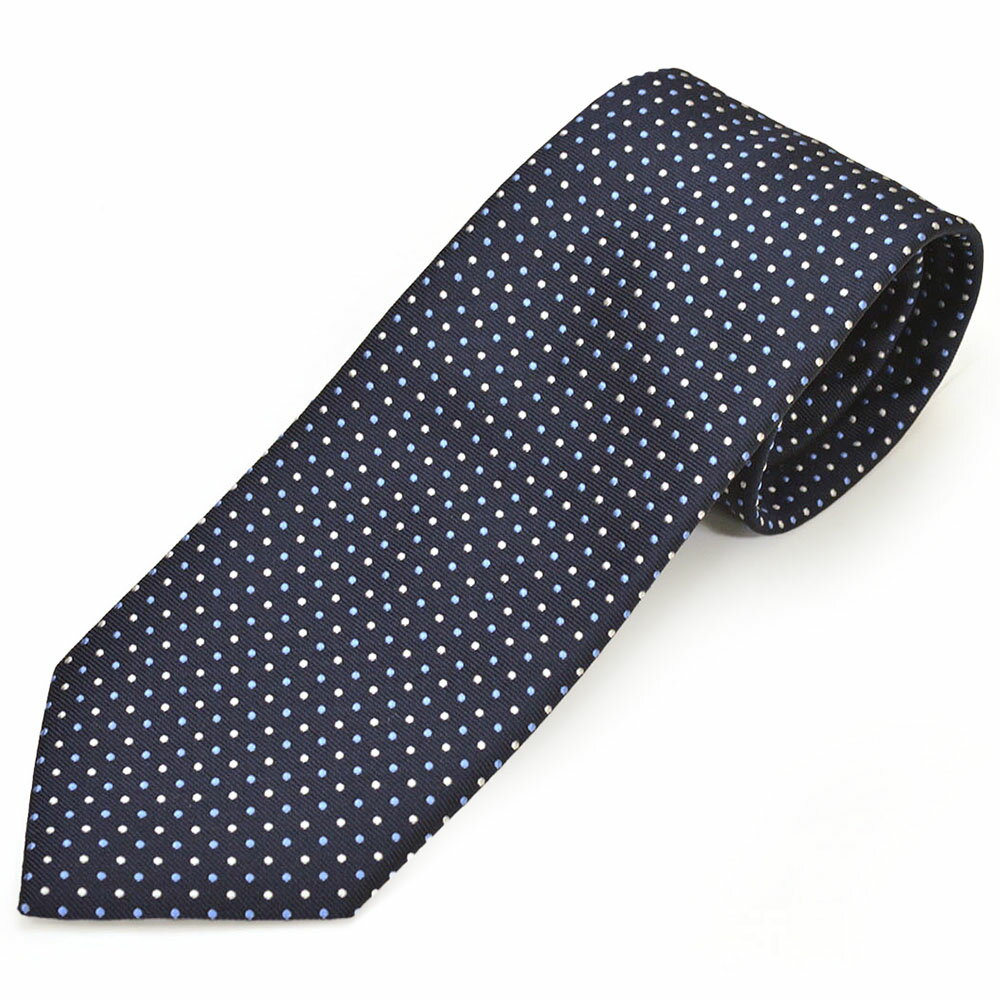 エルメネジルド ゼニア ネクタイ Zegna ゼニア ネクタイ メンズ ドット柄シルクネクタイ(サイズ剣幅8cm)eez23s009 Z5D05T-BL1 NAVY ネイビー