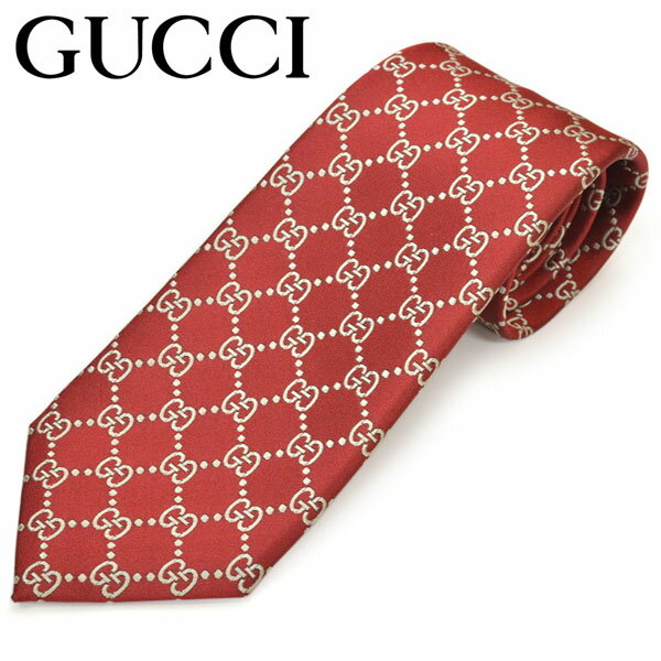 ネクタイ グッチ メンズ GUCCI GGパターン柄 シルク(サイズ剣幅8cm)egc19w018 499695-6463 レッド